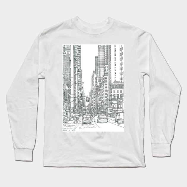 New York Long Sleeve T-Shirt by valery in the gallery